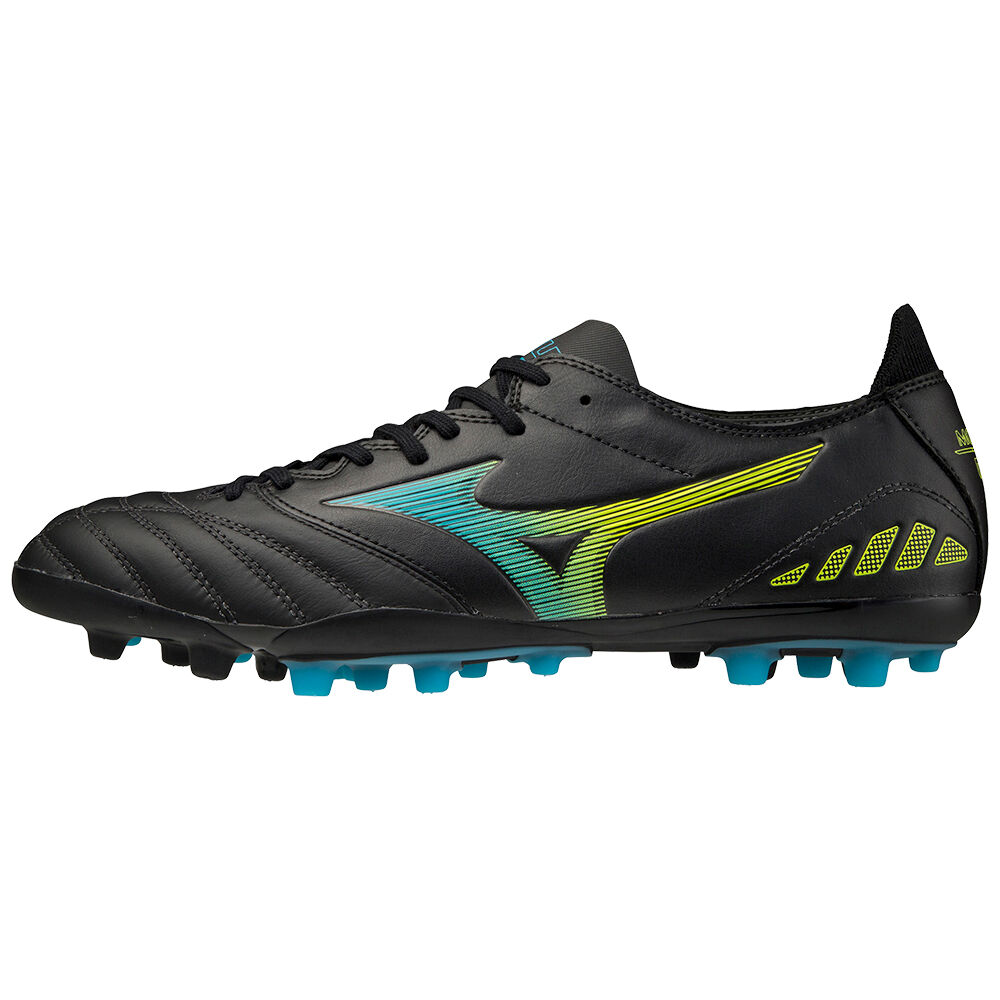 Chuteiras Mizuno Morelia Neo Iii Pro Ag - Homem - Pretas/Azuis Turquesa - LHBFN1356